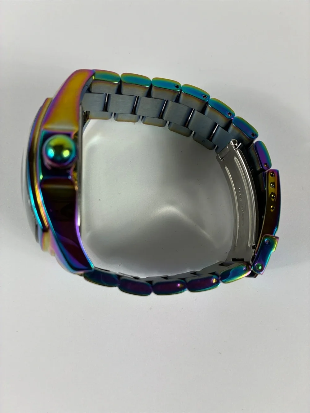 Invicta Men's Iridescent Stainless Steel Watch - Black Dial